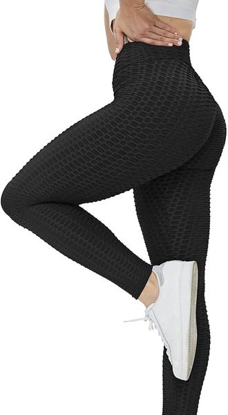 

yoga outfit women's honeycomb texture leggings hip lifting tight fitness are highly elastic, without sports constraints, peach hips