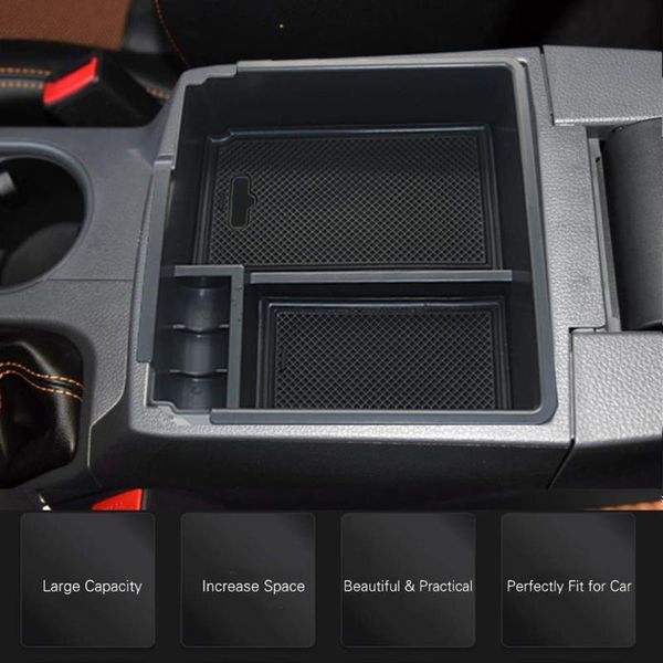 

car organizer center console armrest storage box insert tray for ranger 16-18 auto interior accessories