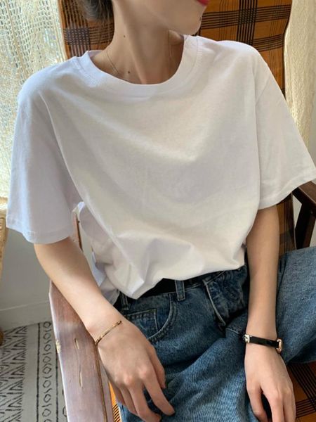 

women's t-shirt sweet cool summer design sense minority thin 2021 white loose short sleeve body