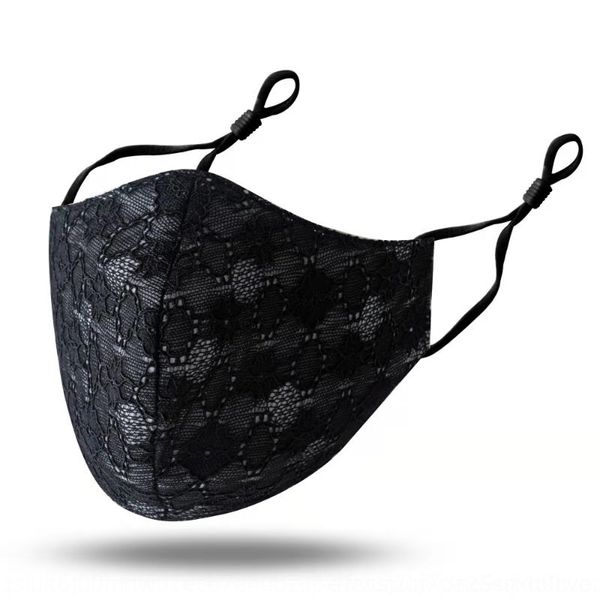 

28k acial cotton women's ashion three designer masks dimensional cloth lace acial cotton ace mask women's fashion lace three dimen