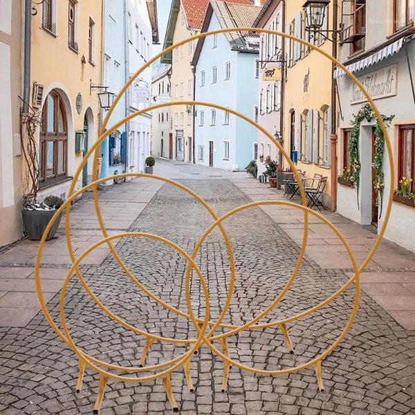 

party decoration wedding arch birthday frame round background balloon bowknot metal support kit1