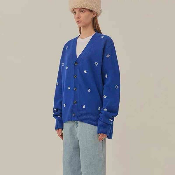 

22ss knitted embroidery 100% cotton eu size ader error sweater men women casual autumn winter harajuku, White;black
