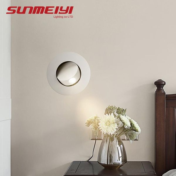 

wall lamp 3w led indoor embedded reading bedroom living room lamps modern aluminum sconce
