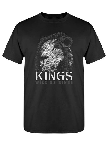 

detailed lion tee men's -image by shutterstock, White;black