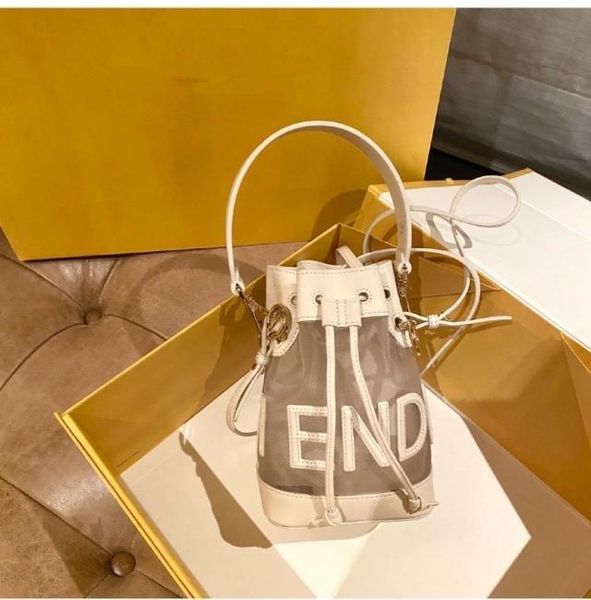 

new mon tresor leather mesh mini one shoulder messenger bag