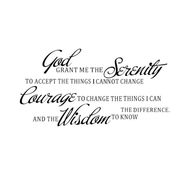 

wall stickers quote god grant me the serenity prayer bible art home decal