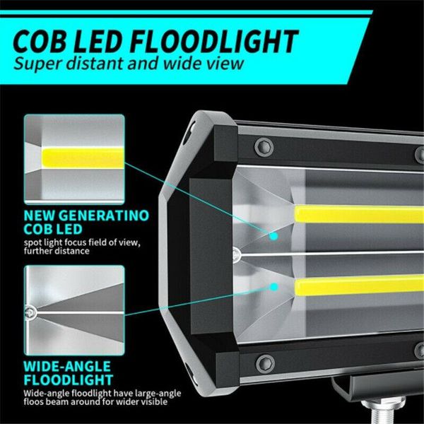 

car headlights aluminum work shell light 6000k waterproof 13.2*8.0*5.7cm offroad marine