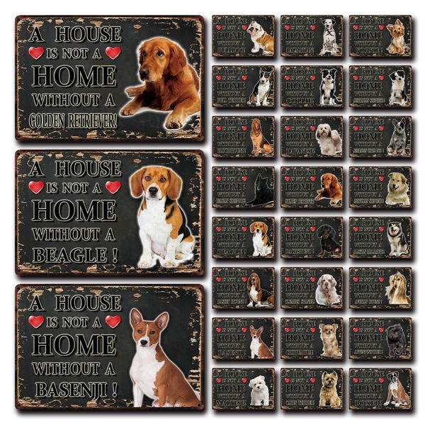

pets dog pit bull bulldog chihuahua boxer metal sign tin poster home decor bar wall art painting 20*30 cm size dy90