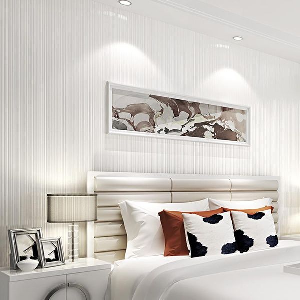 

wallpapers 3d modern minimalist atmospheric stripes pure color non-woven thick bedroom living room el decoration wall paper