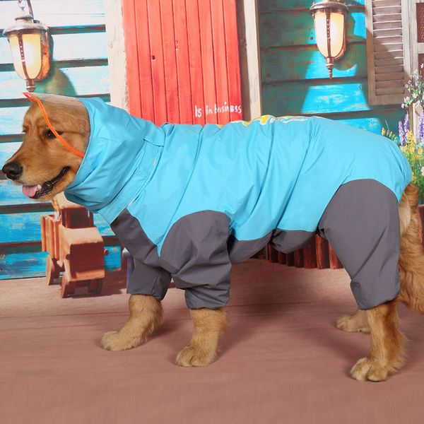 

golden big raincoat labrador husky medium and large dog poncho