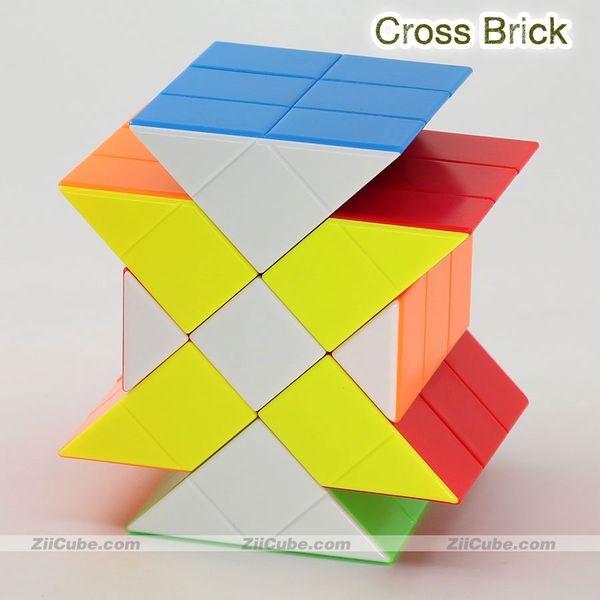 

FanXin Puzzle Elongate Fisher Cube Cross Brick 3x3 Ancient Strange Shape Magical Puzzles Cubes Professional Educational Toy Game