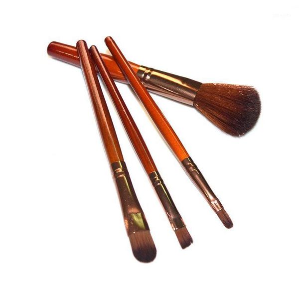 

4pcs/set wooden handle makeup brush foundation tool 1