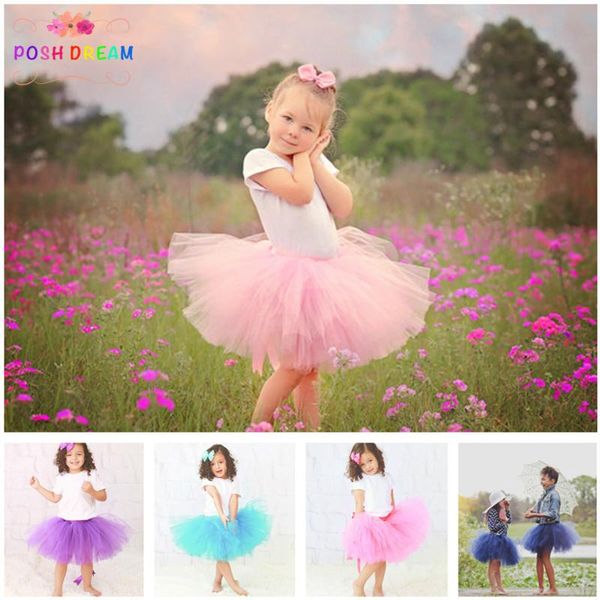 

skirts posh dream 4 color girl skirt pettiskirt pink purple navy blue tutu for kids girls princess cute tulle