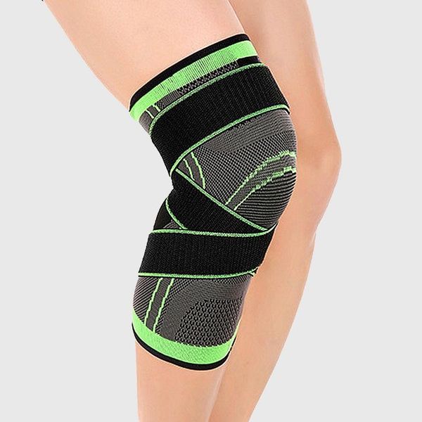 

weaving pressurization knee brace hiking cycling support protector pad elbow & pads, Black;gray