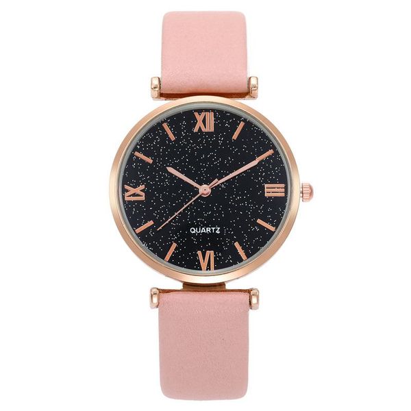 

wristwatches luxury starry sky women watches roman scale quartz watch ladies high-end distinguish clock leather watchband wristwatch, Slivery;brown