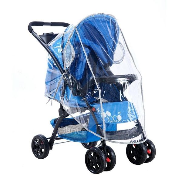 

waterproof rain cover transparent wind dust baby strollers pushchairs raincoat s/m/l shield zipper open stroller accessories parts &
