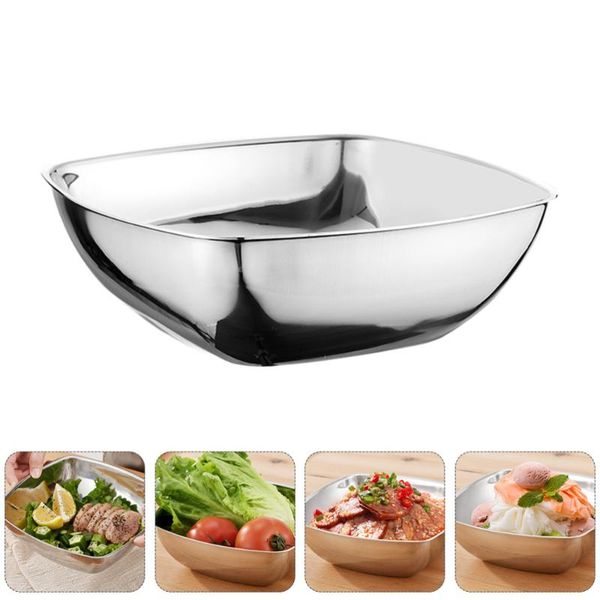 

1pc fruit bowl household salad square sauce multipurpose tableware bowls