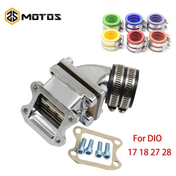 

carb inlet manifold intake pipe + 35mm carburetor interface for dio 17/18/27/28 50cc 90cc 2t scooter connector motorcycle fuel system
