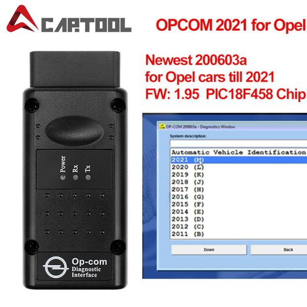 

code readers & scan tools opcom 2021 200603a with pic18f458 ftdi chip obd2 car diagnostic scanner for opcan bus can be flash update