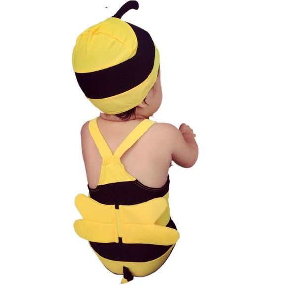 

one-piece suits 2021 children's swimsuit girl boy body cute little bee spring vacation baby one piece women