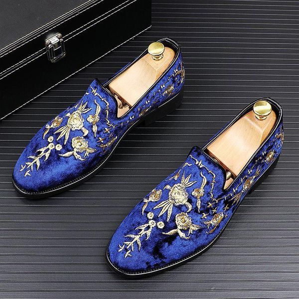 

pointed toe embroidery flat shoes for men male wedding dress prom homecoming zapatos hombre vestir, Black