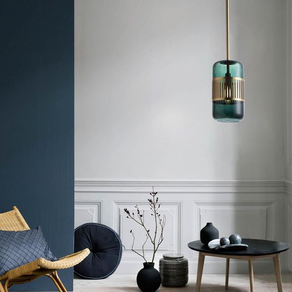 

pendant lamps artfan ceiling lamp colorful amber blackish green luxury city designer simple all copper glass crystal decorate