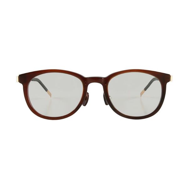 

fashion sunglasses frames brand light weight ultra thin comfortable metal temples oval round horn spectacles eyewear optical glasses eyeglas, Black