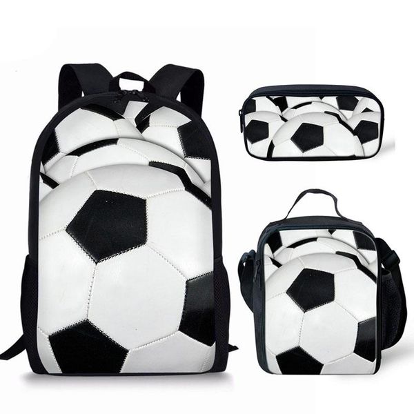 

cool soccer 3d print school bag set for teenage girls boys bookbag children book bags kids backpack schoolbags student bagpack
