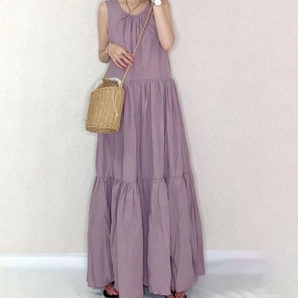 

elegant temperament beach summer solid color japanese and korean small clear sleeveless stitching belt dress 16f1317 210510, Black;gray