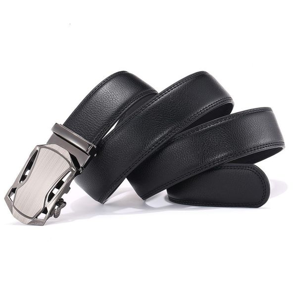 

belts men's belts double automatic bule leather cattle, Black;brown