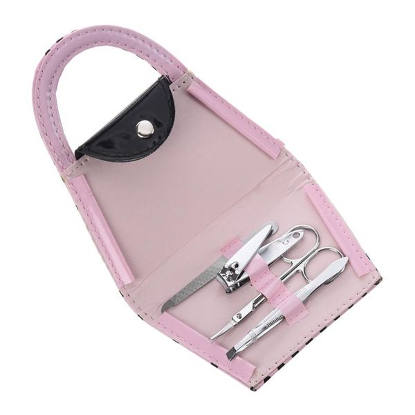 

nail art kits travel handbag manicure kit accessories care mirror tweezers clipper