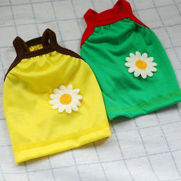 

dog apparel sweet daisy sling shirt summer pet clothes for small dogs pets clothing chihuahua shirts puppy cat vest ropa para mascotas