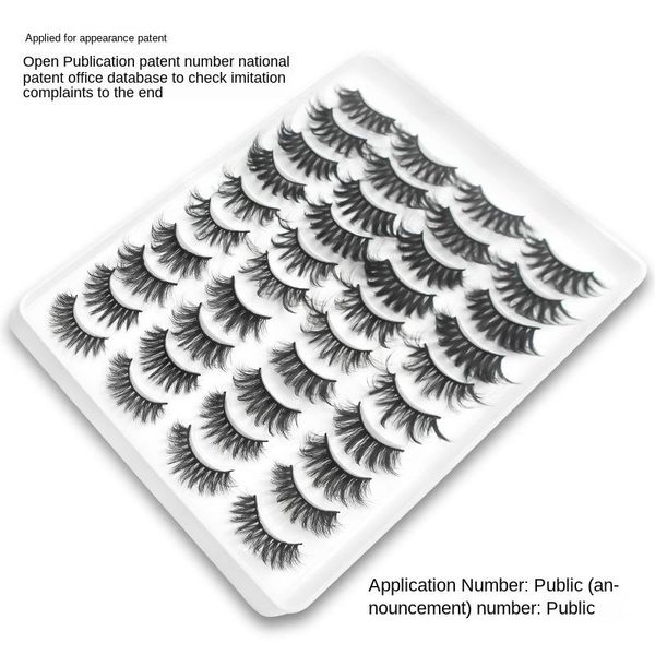 

false eyelashes multilayer stereo 20 pairs of female simulation pure hand soft cross curling makeup
