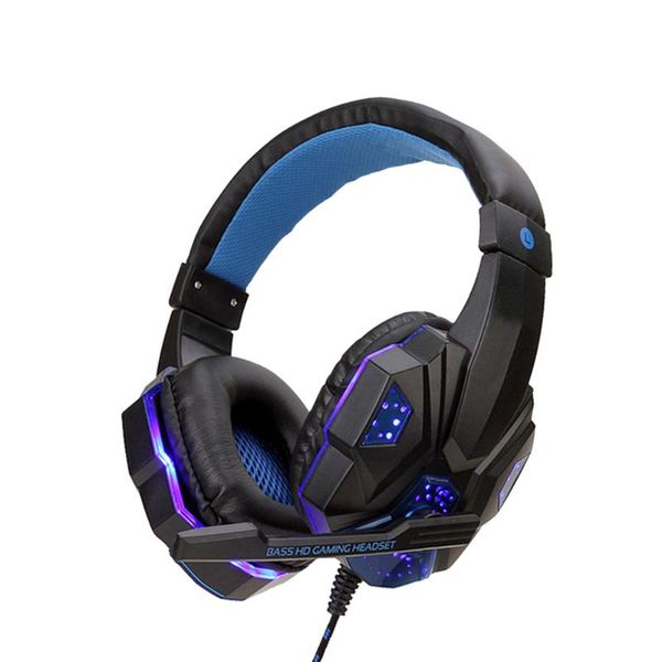

headphones & earphones gaming bass stereo pc wired headset ps4 head-mounted with microphone led light for computer phone