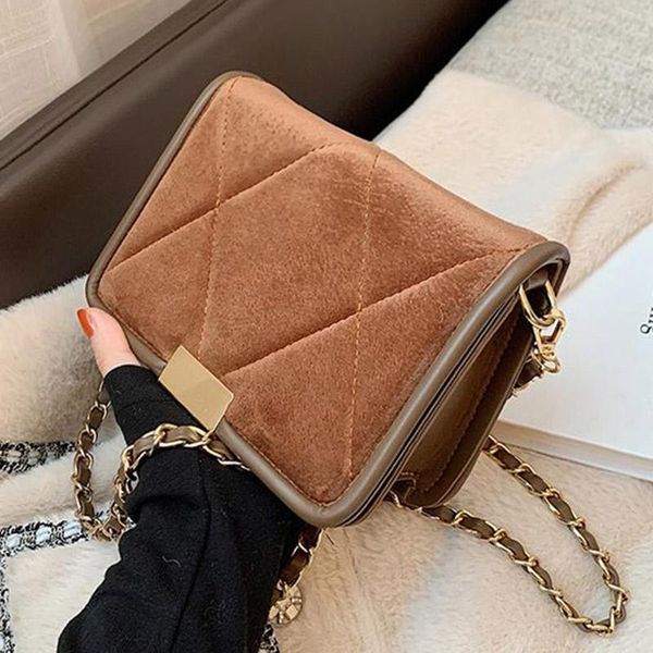 

evening bags shoulder for women 2021 version of wild messenger fashion chain handbags lozenge solid mini square