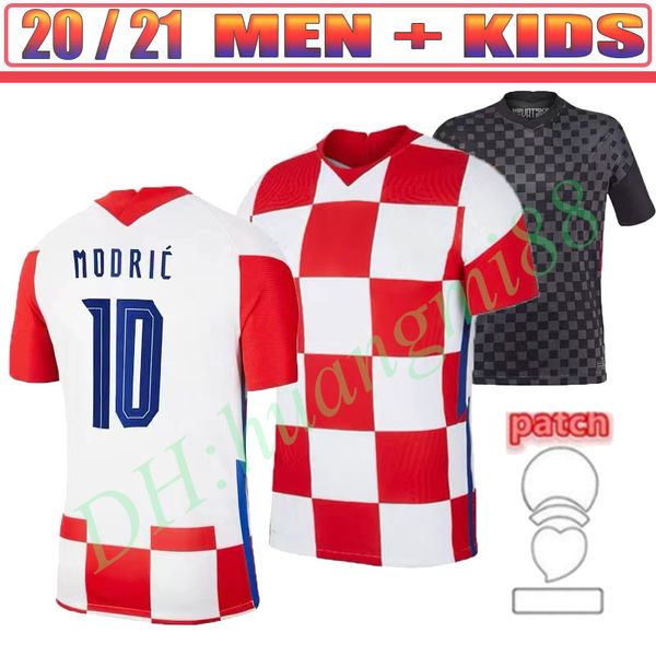 

modric 2021 national team mandzukic home away soccer jersey sets perisic rakitic kovacic 21 22 football shirts + kids kit, Black;yellow