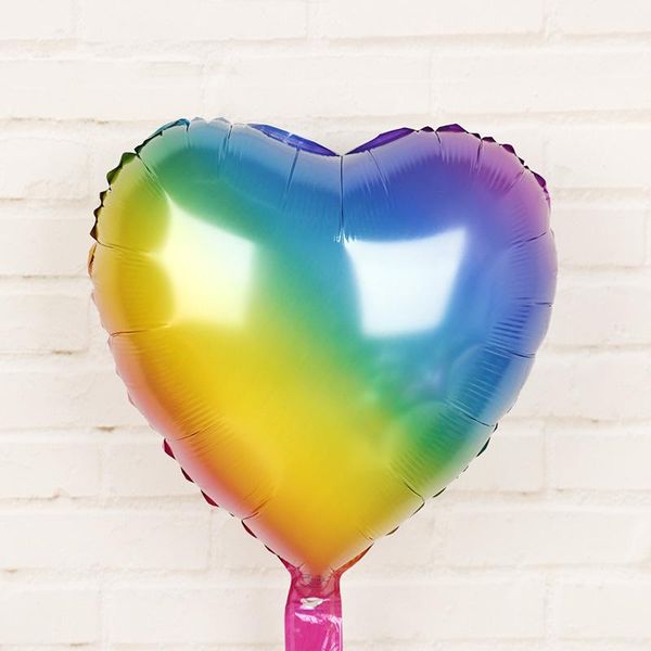 

party decoration 2pcs 18 inch rainbow love stars balloons wedding valentine's day children's birthday kids toys balloon globos