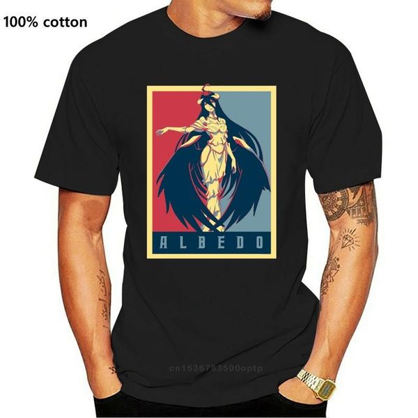 

men's t-shirts men tshirt overlord albedo political anime shirt t women t-shirt tees top, White;black