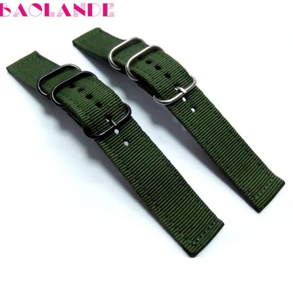

watch bands baolande2021 strap fashion canvas 20mm wrist band dec 23, Black;brown