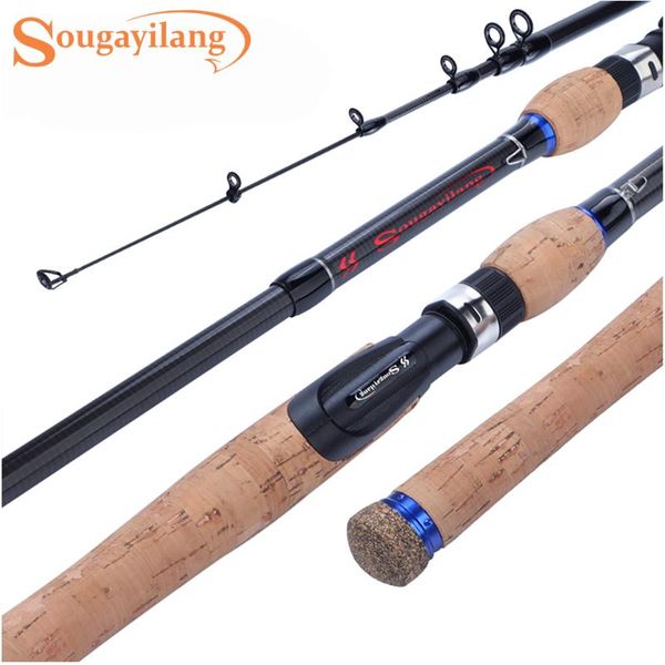 

sougayilang 1.8m 2.1m 2.4m 2.7m protable spinning/casting fishing rod ultralight carbon fiber cork handle travel boat rods