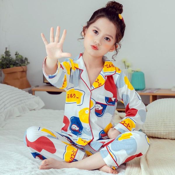 

pajamas children baby clothing set kids cartoon sleepwear autumn cotton nightwear boys girls animal pyjamas pijamas 2-12year, Blue;red