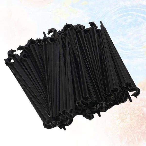 

watering equipments 100pcs 4/7 ground plug pole agricultural irrigation gardening drip dripper(black)