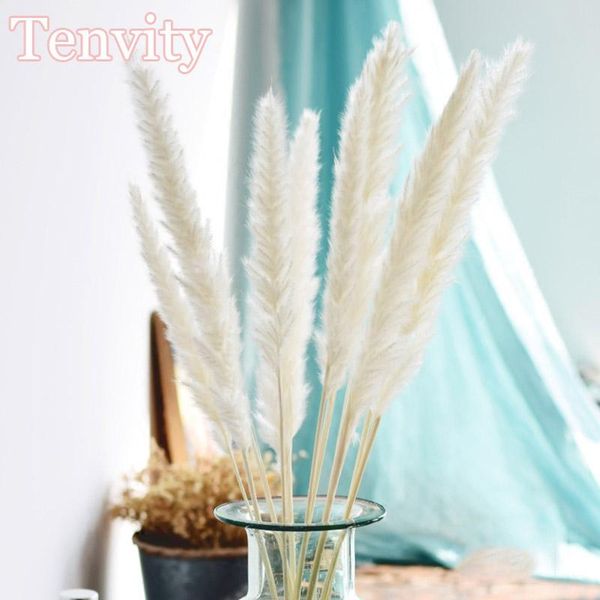 

decorative flowers & wreaths bulrush natural dried artificial plants branch colorful ins pampas grass phragmites fake flower wedding home de