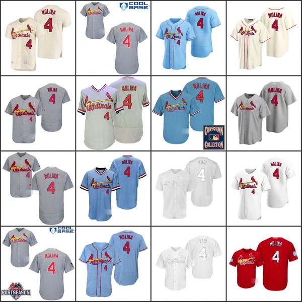 

st. louis cardinals men 4 yadier molina red women youthjersey, Black;red