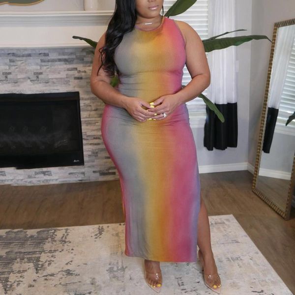 

casual dresses party night club wear 2021 summer sleeveless bodycon ankle length arrival clothes vestidos mujer dress, Black;gray