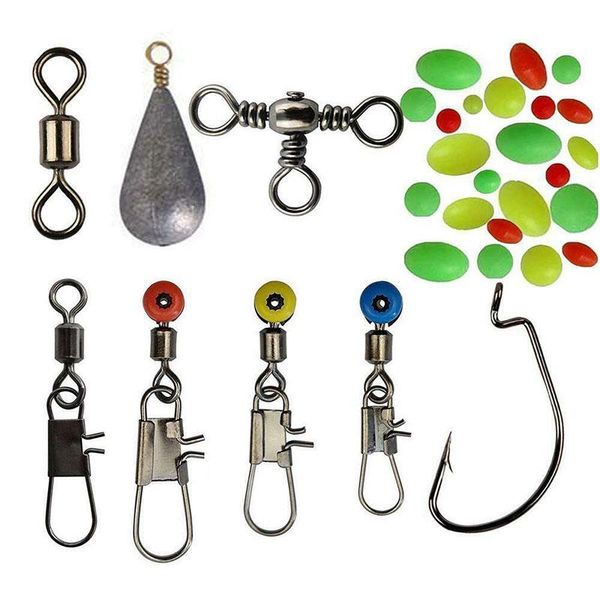 

pcs/box fishing accessories kit including jig hook sinker tools mvi-ing hooks
