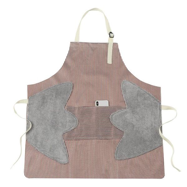 

aprons linen apron lace-up sleeveless home large pocket hand towel waterproof kitchen