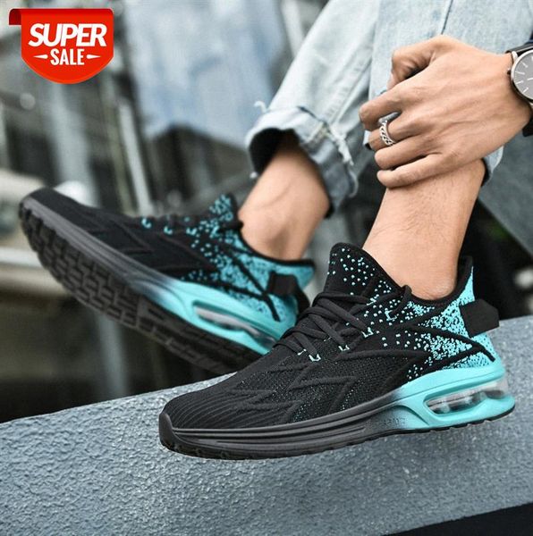 

47 large size 48 men's shoes korean version of flying woven breathable mesh running air cushion lightweight sports #wm7a