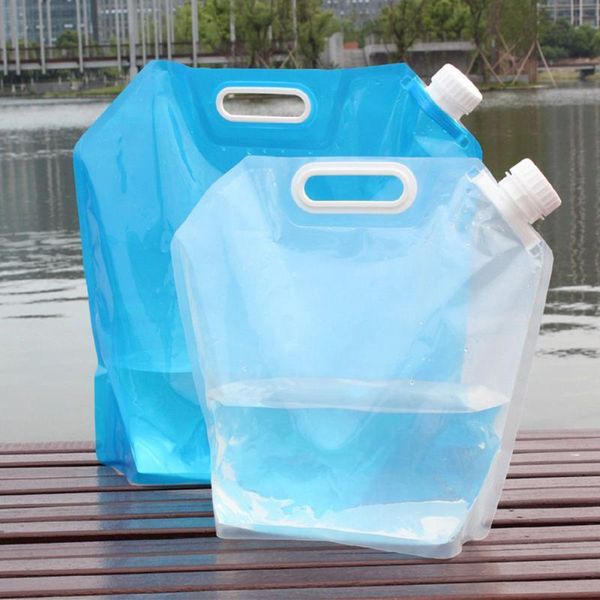 hydration packs pe folding 5l drinking water bag for camping hiking survival storage 30x32.5cm backpack