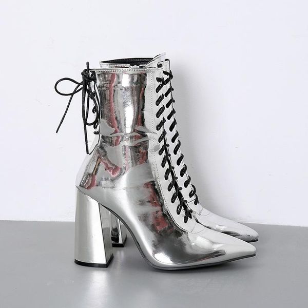 

boots super high sharp 2021 coarse with, Black